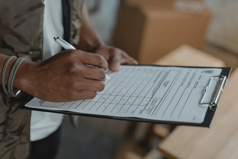 Pessoa preenchendo formulário digital em tablet