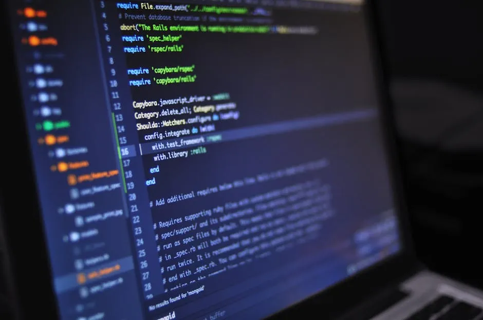 Código LaTeX em tela de computador com documento técnico renderizado ao lado