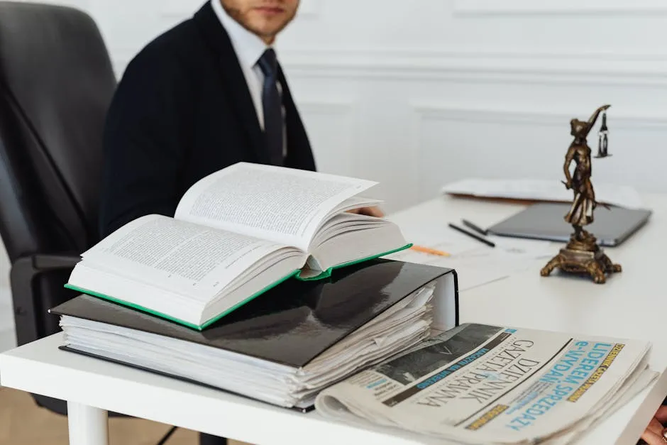 Estudante em biblioteca anotando em caderno com livros abertos ao redor