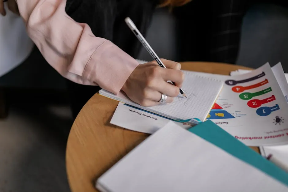 Pesquisadora em frente a computador analisando planilha de produção acadêmica