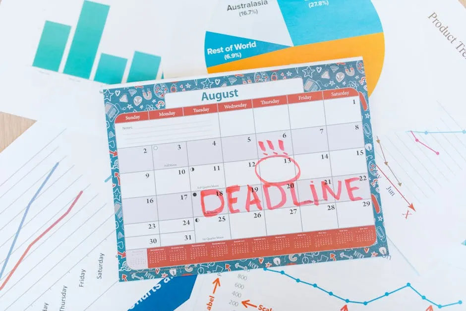 Calendário acadêmico com datas de editais de mestrado
