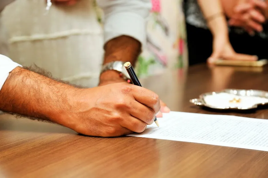 Documentos oficiais com carimbo e tradução em papel timbrado
